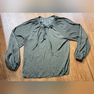 Elegant Green Women's Long Sleeve Top Sz S